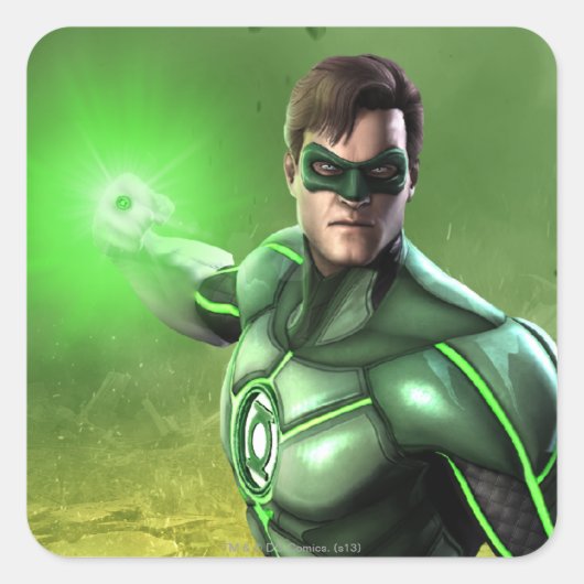 Green Lantern Vierkante Sticker (Voorkant)