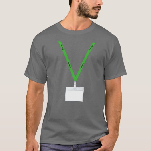 Green Lanyards Matter schrijft Jouw naam in Badge T-shirt (Voorkant)