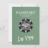 Green Las Vegas Passport Bewaar de datum Save The Date (Voorkant)