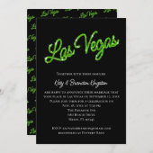 Green Las Vegas Sparkles Post Wedding Invitation Kaart (Voorkant / Achterkant)