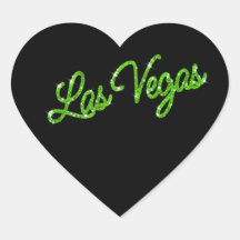 Green Las Vegas Sparkles Sticker