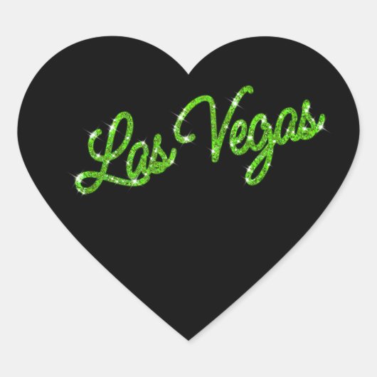 Green Las Vegas Sparkles Sticker (Voorkant)