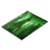 Green Laser Silhouette Dance Notitieboek (Linkerzijde)