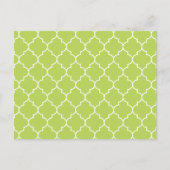Green Latticework, Quatrefoil, Marokkaanse Trellis Briefkaart (Voorkant)