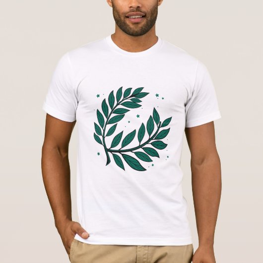 Green Laurel Krans Overwinning en prestatie T-shirt (Voorkant)