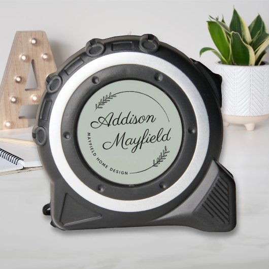 Green Laurel laat gepersonaliseerde naam zaken Rolmaat