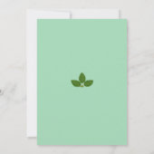 Green Laurel Leaves Wedding Kaart (Achterkant)