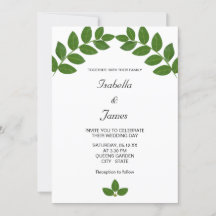 Green Laurel Leaves Wedding