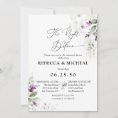 Green Lavendel repetitie diner uitnodiging (Voorkant)