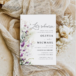 Green Lavendel repetitie diner uitnodiging