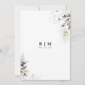 Green Lavendel Verlovingsfeest Uitnodiging (Achterkant)