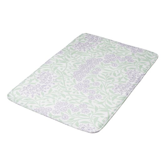 Green Lavender Floral Damask Pattern Badmat (Gekanteld)