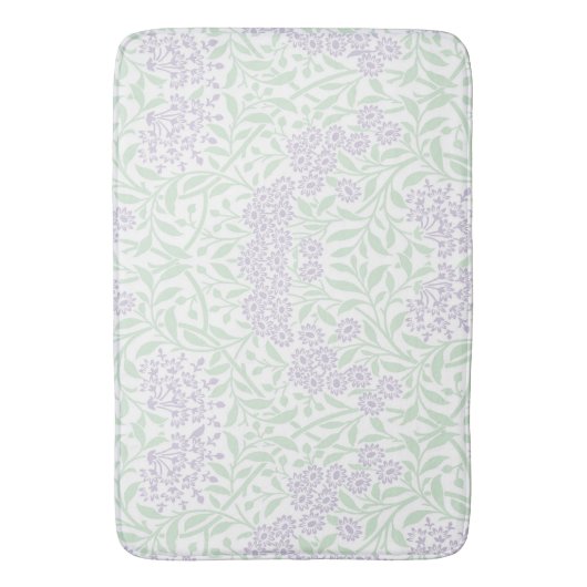 Green Lavender Floral Damask Pattern Badmat (Voorkant Verticaal)