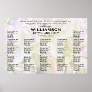 Green Lavender Love is Patient Seating Chart Poster