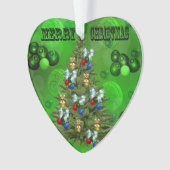 Green Lawn Bowls kerstdesign Ornament (voorkant)
