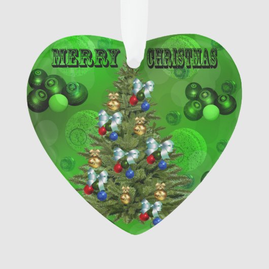 Green Lawn Bowls kerstdesign Ornament (voorkant)