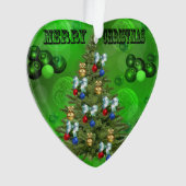 Green Lawn Bowls kerstdesign Ornament (voorkant)