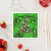 Green Lawn Bowls kerstdesign Servet (Insitu)