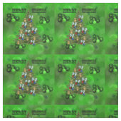 Green Lawn Bowls kerstdesign Stof (Swatch)
