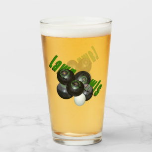 Green Lawn Bowls Logo en Bowls Glas