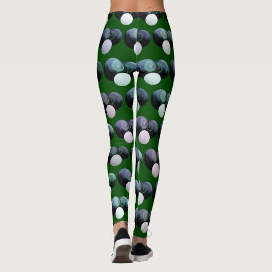 Green Lawn Bowls Pattern, Leggings (Achterkant)