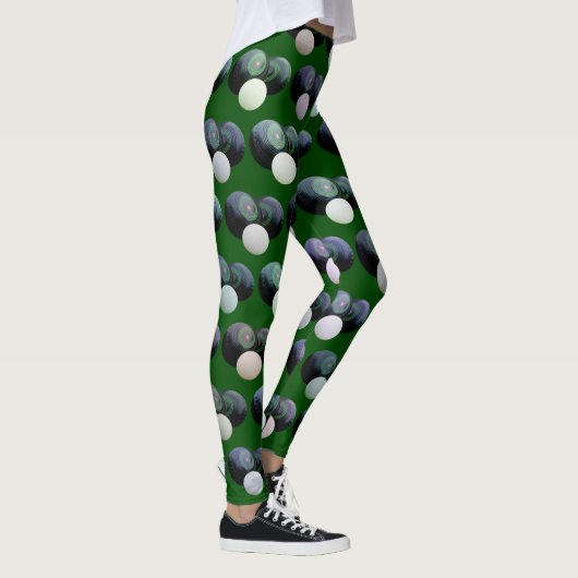 Green Lawn Bowls Pattern, Leggings (Rechts)