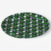 Green Lawn Bowls Pattern, Paper Borden Papieren Bordje (Gekanteld)