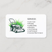 Green Lawn Care and Landscaping Service Visitekaartje (Achterkant)