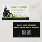*~* Green Lawn Care Landscaping Grass Modern Visitekaartje (Voorkant / Achterkant)