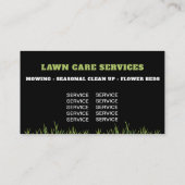 *~* Green Lawn Care Landscaping Grass Modern Visitekaartje (Achterkant)