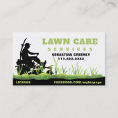 *~* Green Lawn Care Landscaping Grass Modern Visitekaartje (Voorkant)