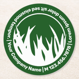 Green Lawn Care-service - Promotie Ronde Kartonnen Onderzetter