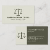 Green Lawyer Law Kantoor Visitekaartje (Voorkant / Achterkant)