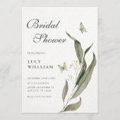 Green leaf Aesthetic elegant shower Kaart (Voorkant)