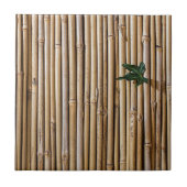 Green Leaf Bamboo Abstract Patroon Tegeltje (Voorkant)