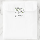 Green Leaf bedankt Vierkante Sticker (Tas)