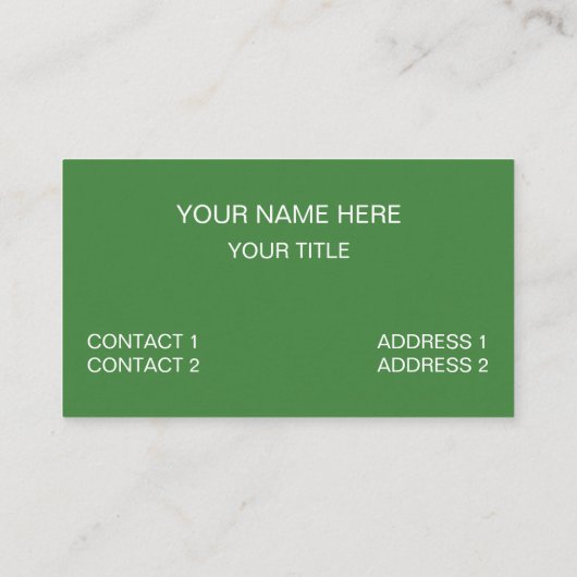 Green Leaf Botanical Visitekaartje (Achterkant)