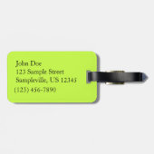 Green Leaf Botanische Natuur Fotografie Bagagelabel (Achterkant horizontaal)