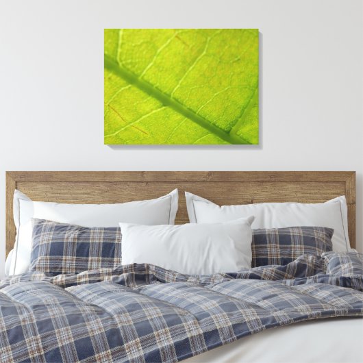 Green Leaf Botanische Natuur Fotografie Canvas Afdruk (Insitu (Slaapkamer))