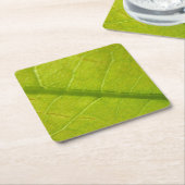 Green Leaf Botanische Natuur Fotografie Kartonnen Onderzetters (Schuin)