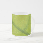 Green Leaf Botanische Natuur Fotografie Matglas Koffiemok (Voorkant rechts)