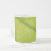 Green Leaf Botanische Natuur Fotografie Matglas Koffiemok (Voorkant links)