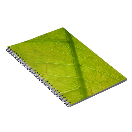 Green Leaf Botanische Natuur Fotografie Notitieboek (Rechterzijde)
