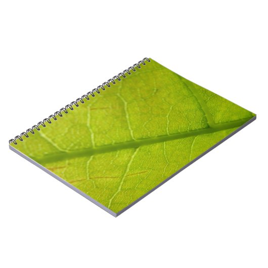 Green Leaf Botanische Natuur Fotografie Notitieboek (Linkerzijde)