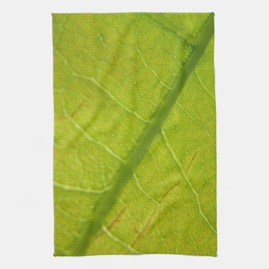 Green Leaf Botanische Natuur Fotografie Theedoek (Verticaal)