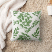 Green Leaf Branch Pattern Art Kussen (Deken)