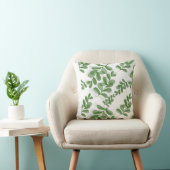 Green Leaf Branch Pattern Art Kussen (Stoel)