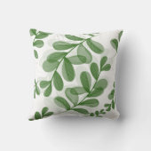 Green Leaf Branch Pattern Art Kussen (Achterkant)
