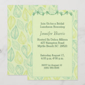 Green Leaf Bridal Luncheon Invitation Kaart (Voorkant / Achterkant)