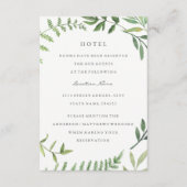 Green Leaf Bruiloft Hotel Accommodatie Informatiekaartje (Voorkant)